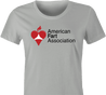 Funny American Fart Association Parody T-Shirt Women's Ash Grey
