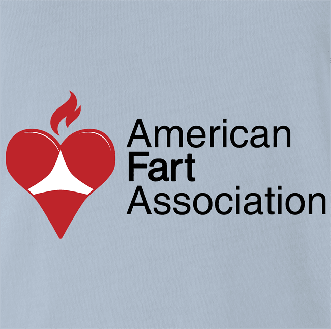 Funny American Fart Association Parody Light Blue T-Shirt