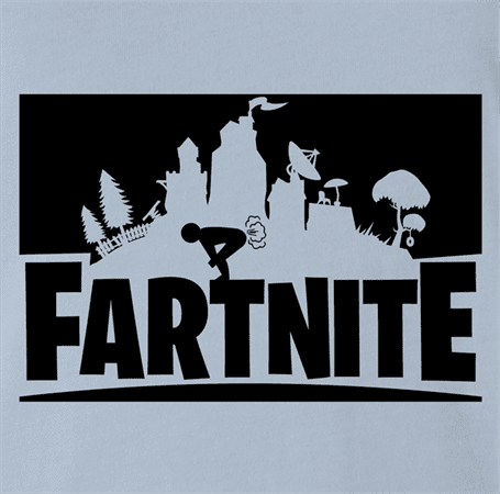 funny fartnite fortnite parody t-shirt light blue