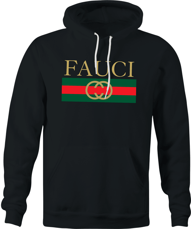 funny Fauci High Fashion Clothing Parody black hoodie