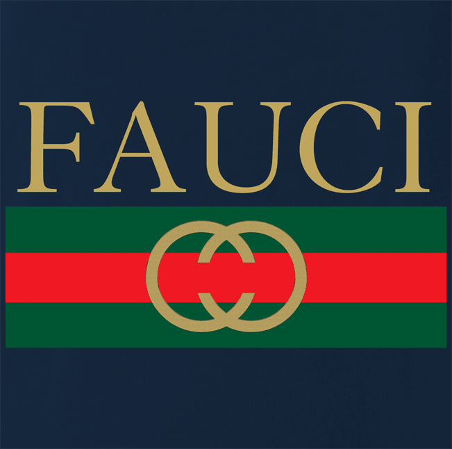funny Fauci High Fashion Clothing Parody Navy t-shirt