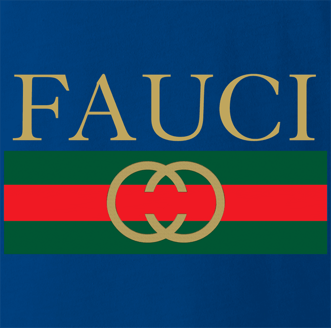 funny Fauci High Fashion Clothing Parody Royal Blue t-shirt