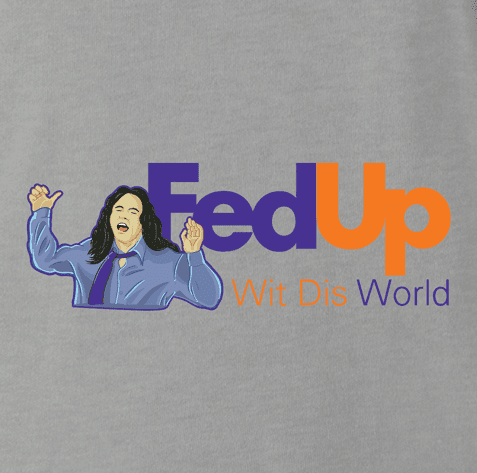 Funny The Room Fed Up With This World ash grey t-shirt