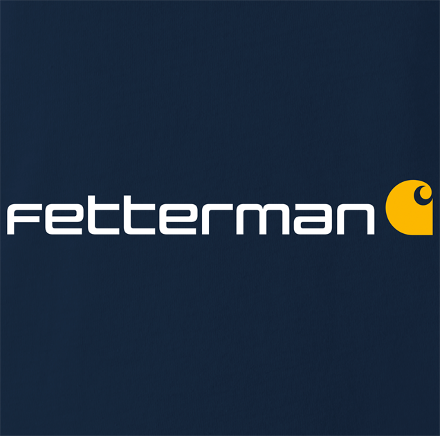Funny John Fetterman Carhartt parody t-shirt men's navy blue
