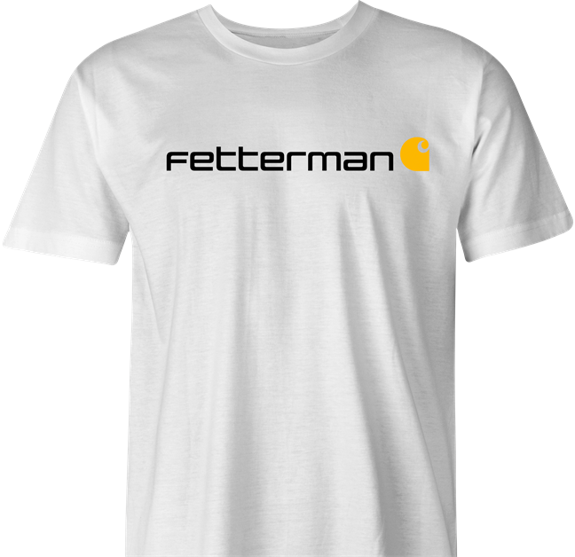 Funny John Fetterman Carhartt parody t-shirt men's white