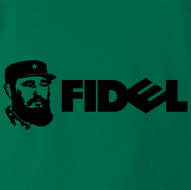 fidel castro dell computers green t-shirt