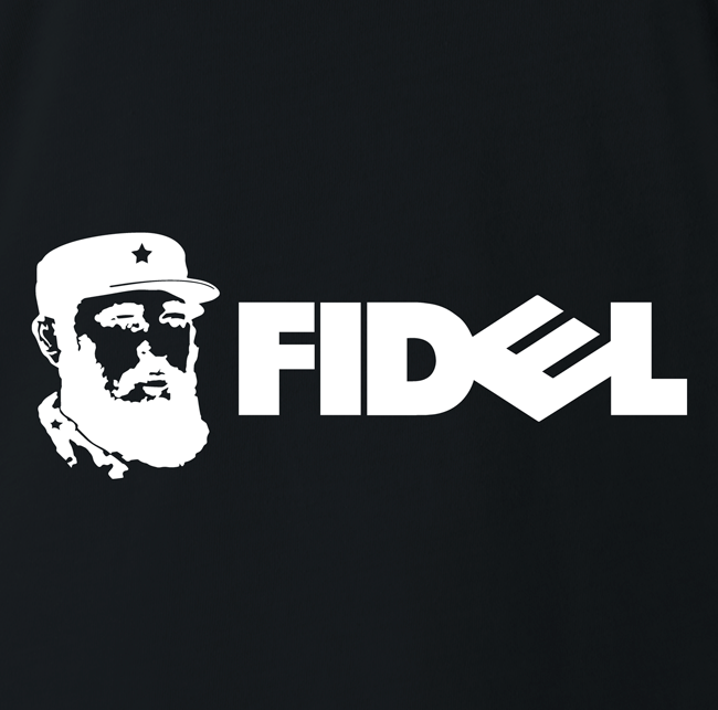 fidel castro dell computers black t-shirt