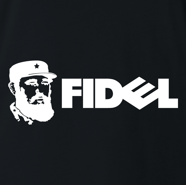 fidel castro dell computers black t-shirt