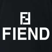 Funny Fendi fiend High Fashion parody t-shirt grey