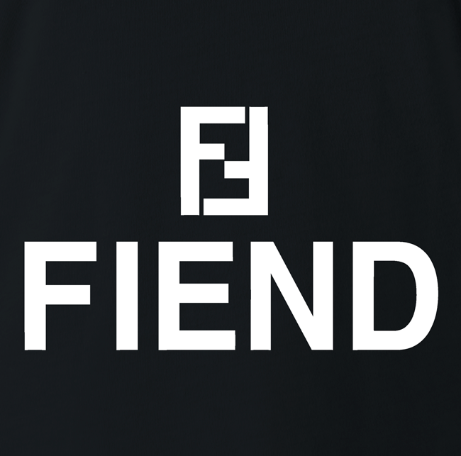 Funny Fendi fiend High Fashion parody t-shirt grey