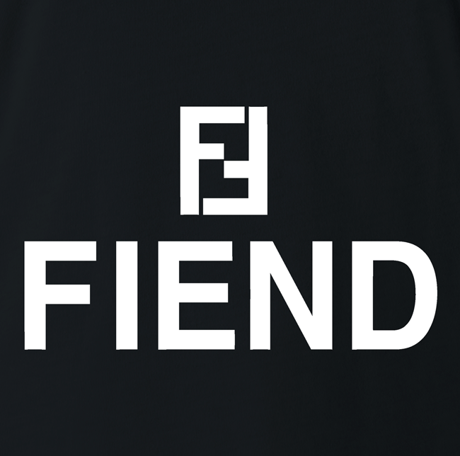 Funny Fendi fiend High Fashion parody t-shirt grey