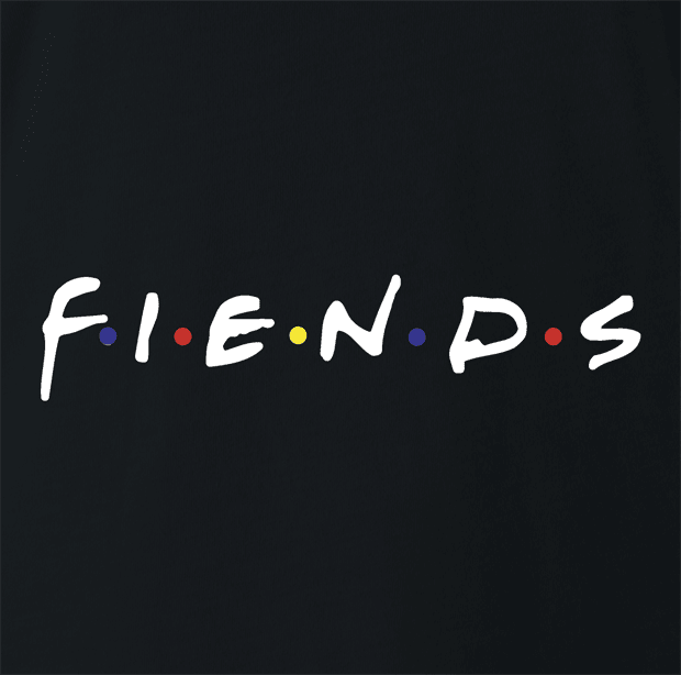 funny Friends TV show parody fiends t-shirt black