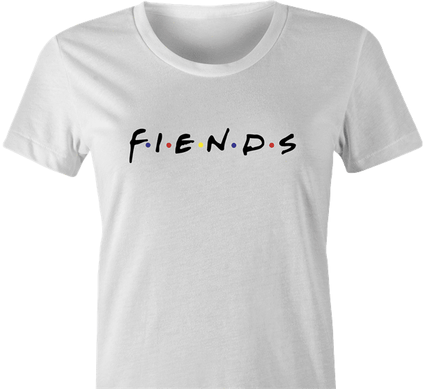 funny Friends TV show parody fiends t-shirt white women's 