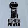 funny fight the power nintendo power glove light blue t-shirt