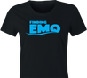 funny finding nemo emo hair parody t-shirt women's black