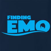 funny finding nemo emo hair parody t-shirt men's navy