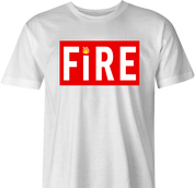 Straight Fire Life Magazine Parody t-shirt white men's