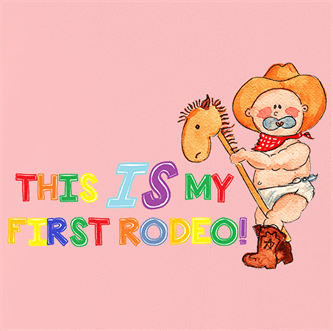 Funny not my first rodeo pink t-shirt