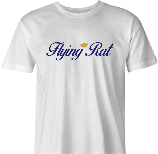 Funny Flying Rat Pigeon Dove Parody White Men's T-Shirt