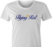 Funny Flying Rat Pigeon Dove Parody white women's t-shirt