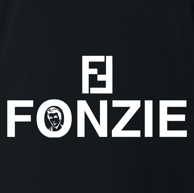 Funny The Fonz From Happy Days parody t-shirt black