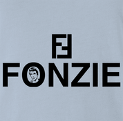 Funny The Fonz From Happy Days parody t-shirt light blue