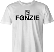 Funny The Fonz From Happy Days parody t-shirt white men's