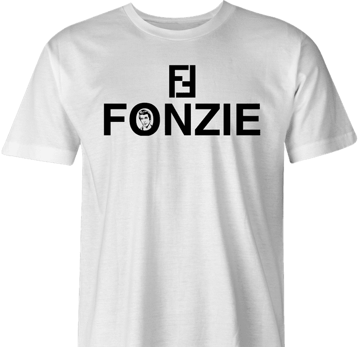Funny The Fonz From Happy Days parody t-shirt white men's