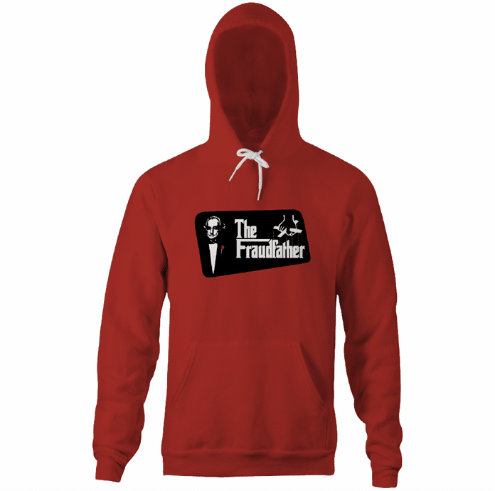 godfather fraudfather bernie madoff red hoodie