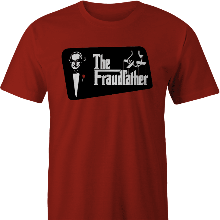 godfather fraudfather bernie madoff men's red t-shirt