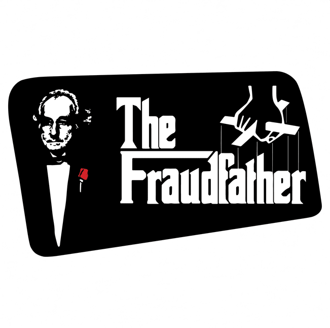 godfather fraudfather bernie madoff white t-shirt