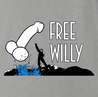 hilarious free one eyed willy parody t-shirt ash grey