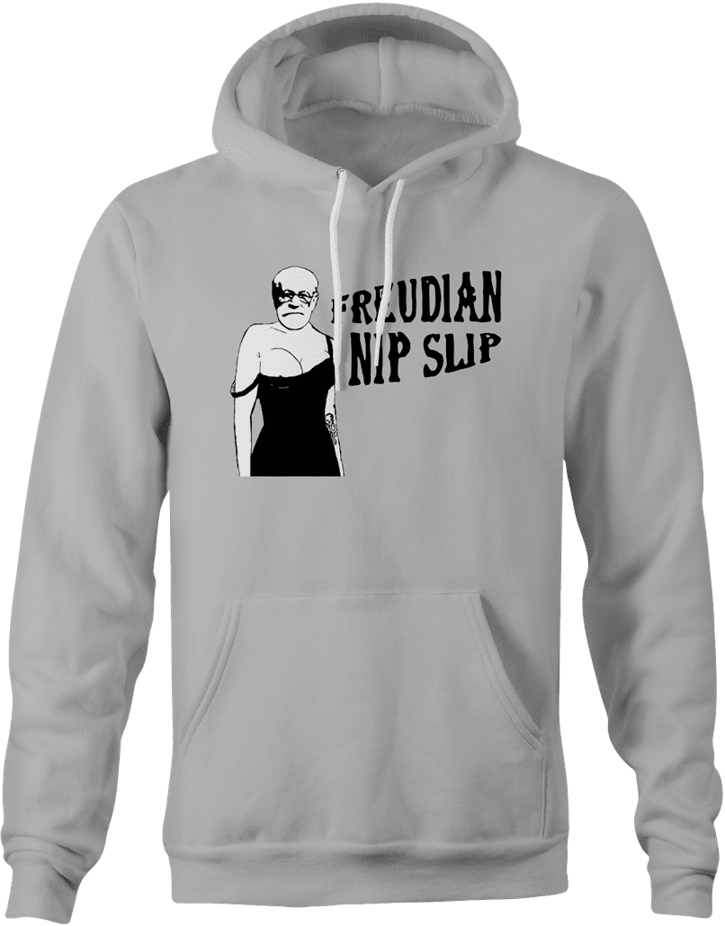 Funny freduian slip - sigmund freud nip parody ash hoodie