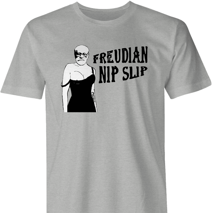 Funny freduian slip - sigmund freud nip parody ash men's t-shirt