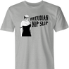 Funny freduian slip - sigmund freud nip parody ash men's t-shirt