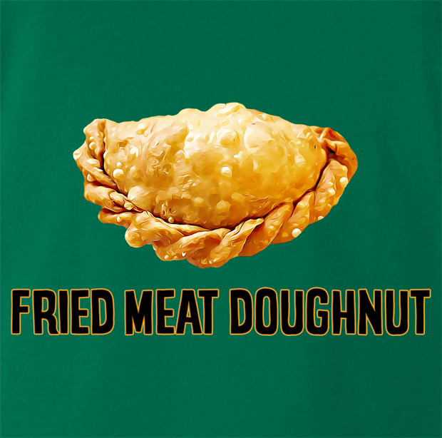 Funny Empanada aka Fried Meat Doughnut Parody Kelly Green T-Shirt