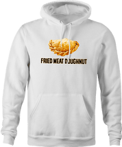 Funny Empanada aka Fried Meat Doughnut Parody White Hoodie