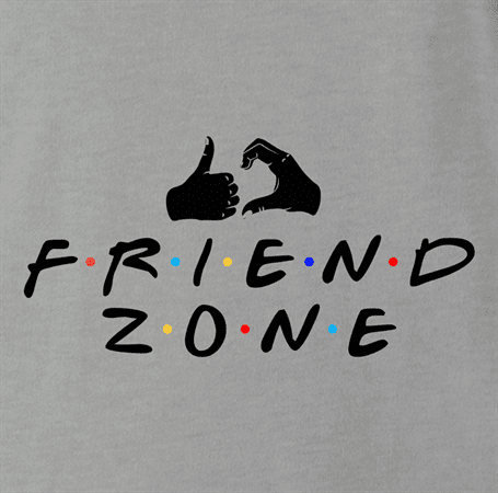 funny in the friend zone t-shirt grey