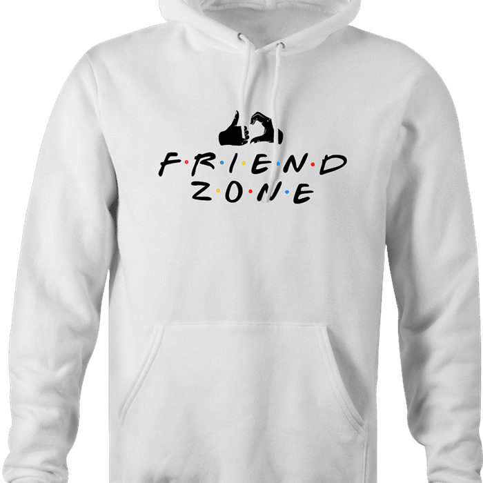 funny in the friend zone t-shirt white men's hoodie