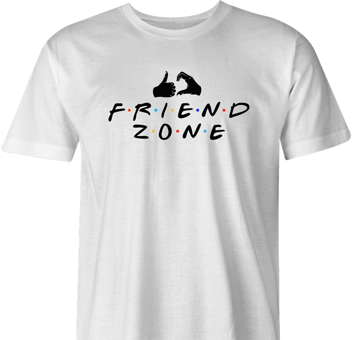 funny in the friend zone t-shirt white men's 