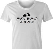 funny in the friend zone t-shirt white women's 