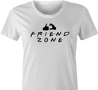 funny in the friend zone t-shirt white women's 