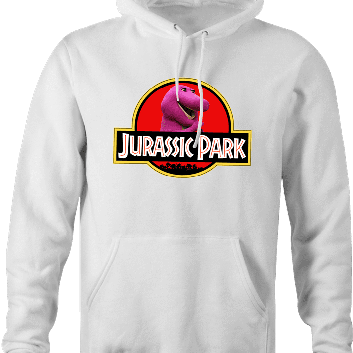 Funny Barney the dinosaur jurassic park mashup parody hoodie