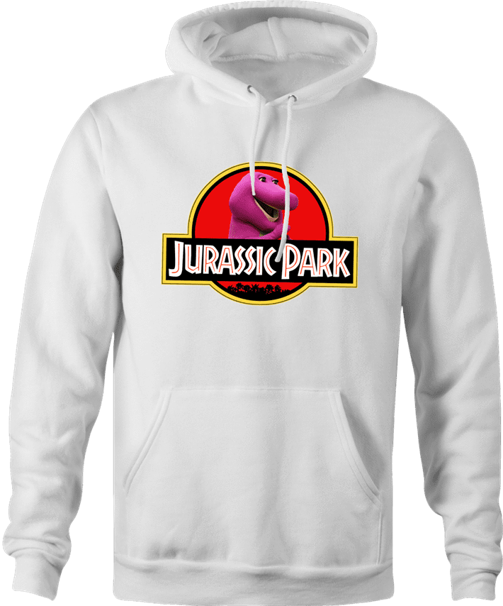 Funny Barney the dinosaur jurassic park mashup parody hoodie