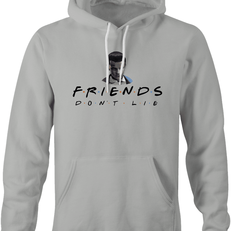 Funny Friends don't lie stranger things mashup grey hoodie 