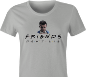 Funny Friends don't lie stranger things mashup women's grey t-shirt 