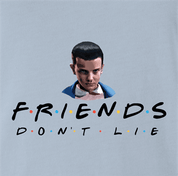Funny Friends don't lie stranger things mashup light blue t-shirt 