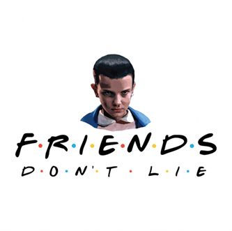 Funny Friends don't lie stranger things mashup white t-shirt 