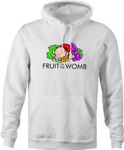 Funny pregnancy expecting mother t-shirt - Fruit of the Womb white hoodie 