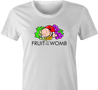 Funny pregnancy expecting mother t-shirt - Fruit of the Womb women's white 